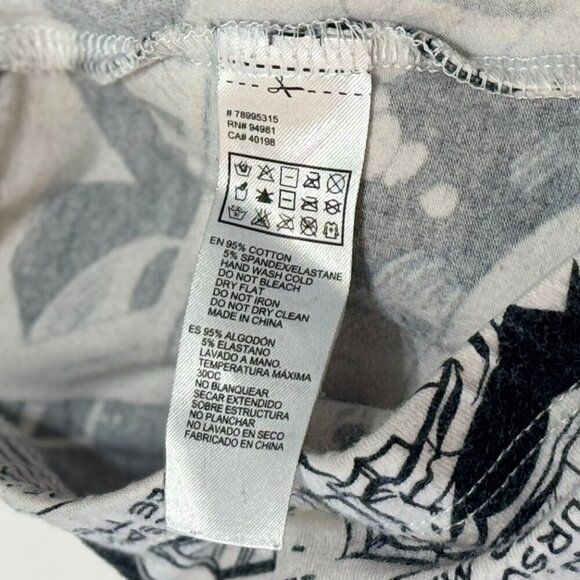 Marvel Comics Leggings Women's Size Medium Black White Spider Man Fair Condition - Picture 8 of 14